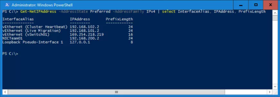 Net NIC and IP Address Infomation