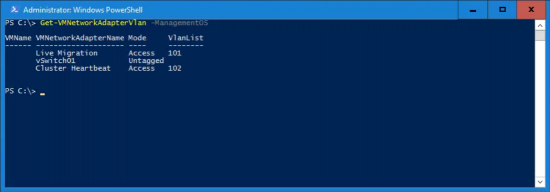 Hyper-V Get Management VMNICS VLAN