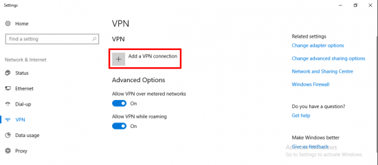 Windows 10 Ad a VPN