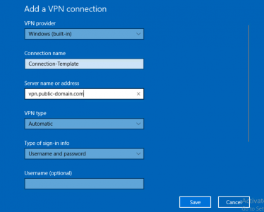 Windows Add a VPN Connection