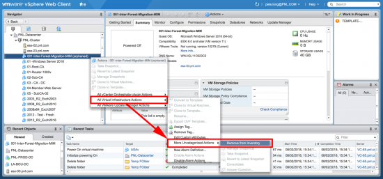 vCenter Delete Orphaned VM