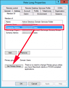 AD Set Primary Group