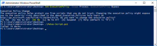 Powershell Bypass Execution Policy