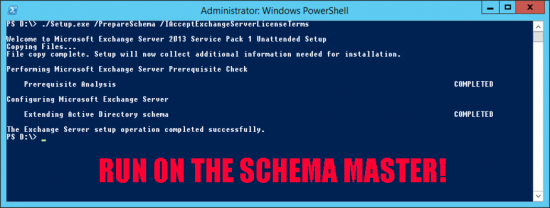 Exchange Prepare Schema Manually