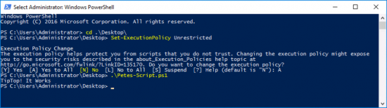 Powershell Execution Policy Unrestricted