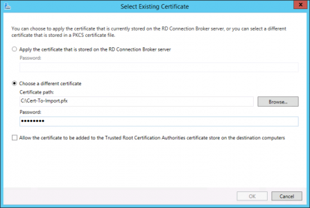 Import RD Web Certificate