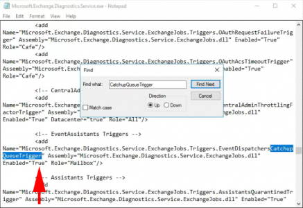 Exchange CathchupQueueTrigger