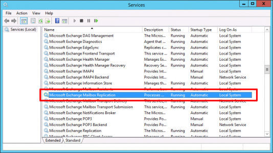 Exchange 2013 Check MRS Service