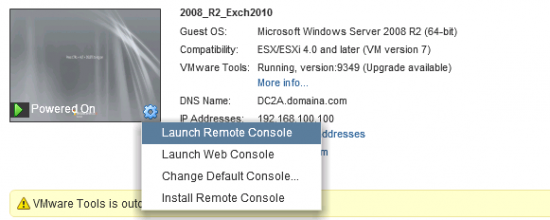 VMware Web Console Only