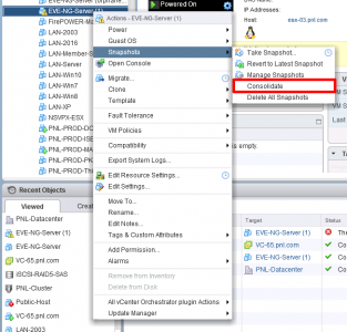 vSphere Disk Consolidation