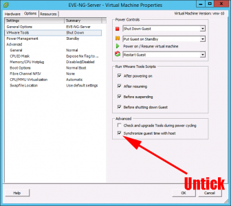 ESX 5 Disable Time Sync To Guest