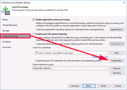 Veeam Backup Credentials