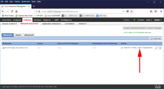 FirePOWER Users Network Discovery