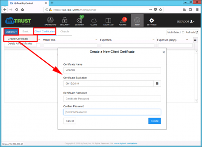 Create VC Certificate