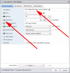 ESX Check a VM is encrypted