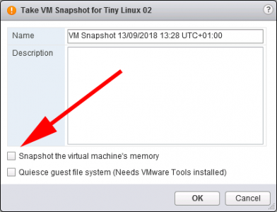 Snapshot encrypted VM