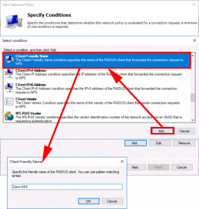 NAP Add Client Friendly Name Condition