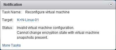 Encryption VM Snapshots