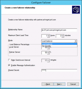 DHCP Failover Shared Secret