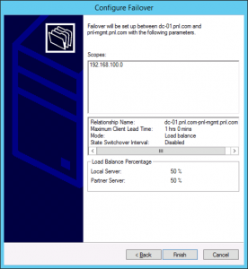 DHCP Failover Settings