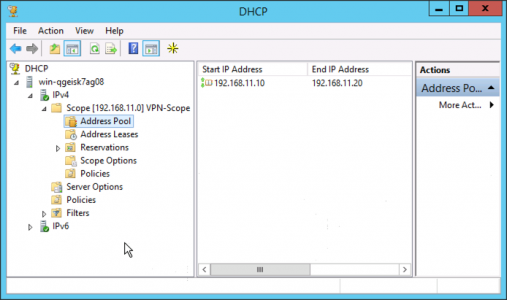 DHCP Scope