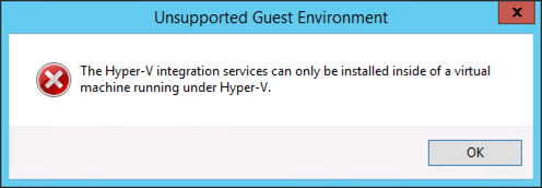 Hyper-V unsupported Guest
