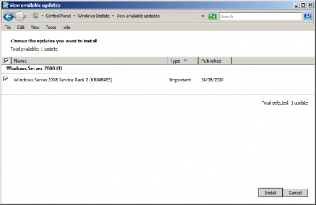 Server 2008 Service Pack