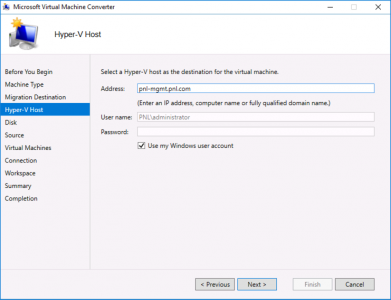 Migrate vSphere to Hyper-V