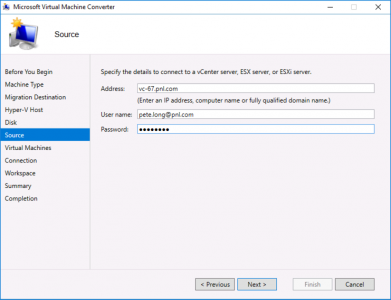 Migrate to Hyper-V Source