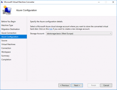 Migrate vCenter to Azure Storage Account