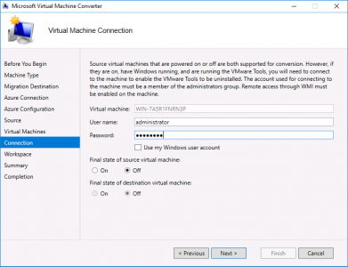 Migrate vCenter to Azure Connection