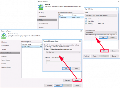 Veeam Restore VMware to Azure Storage