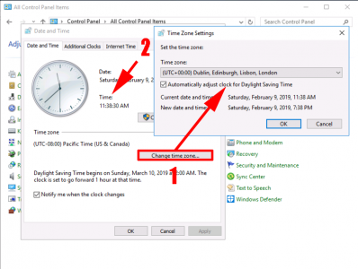 Change Server 2016 Time Zone