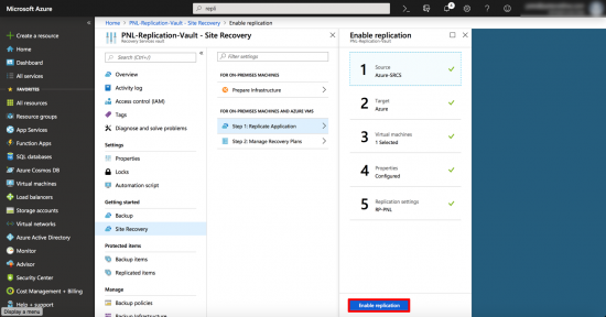 Enable Replication To Azure