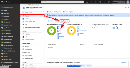 Healthy Replication to Azure