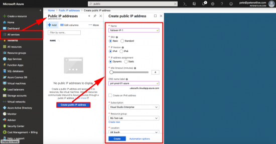 Azure Add Public IP to a VM