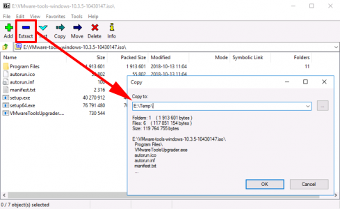 Extract VMware Tools Drivers