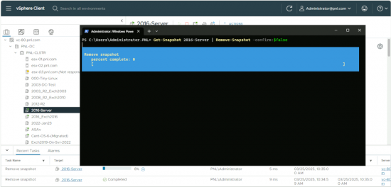 Remove Snapshots with Powershell OVA