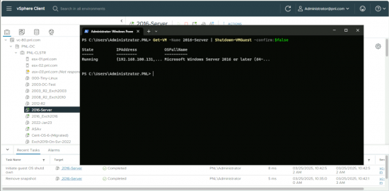Powershell shut down VM OVA