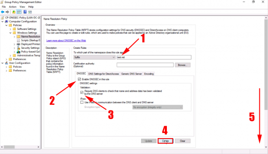 DNSSEC Name Resolution Policy