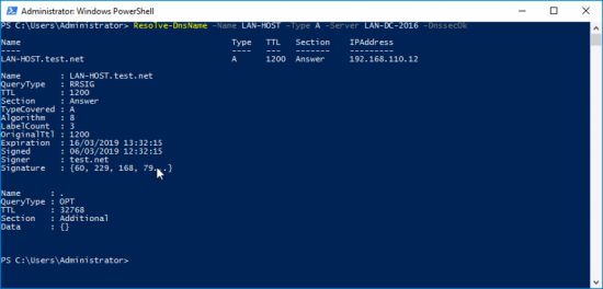 Test DNSSEC Resolution