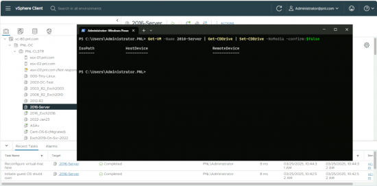 remove CD drive form VM Powershell