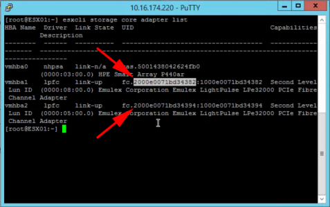 Get ESX FC Node Name