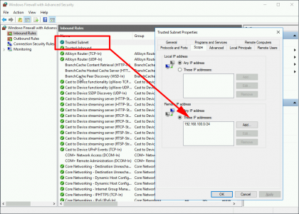 Powershell Add Trusted Subnet to Firewall