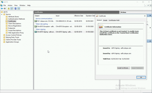 Locate ADFS Signing Certificate