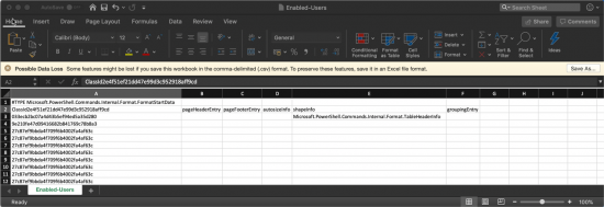 Garbled CSV From PowerShell