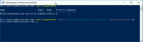 O365 Block All Atachments from One User