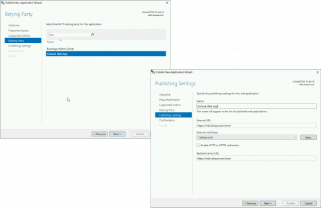 WAP Publish Outlook Web App ADFS
