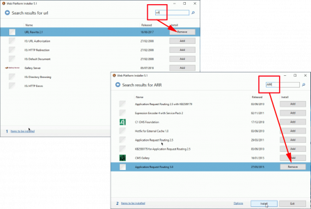 Install ARR and URL Rewrite IIS