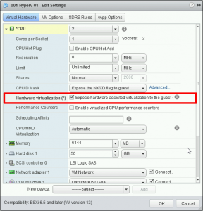 ESX Nested Hyper-V Setup